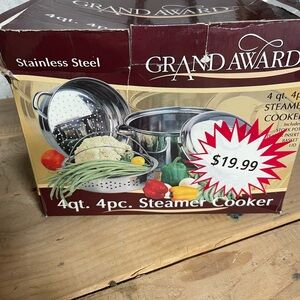 Stainless Steel Steamer Cooker Set - Silver